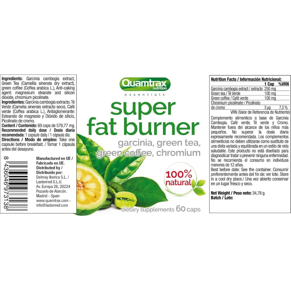Quamtrax Super Fat Burner | Metabolism Support Supplement | Druvn